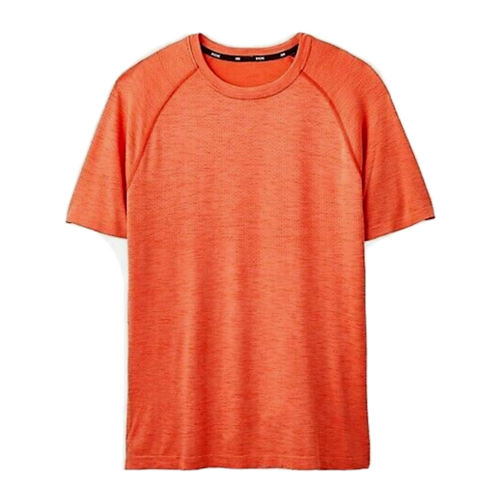 NWT Rhone Mens‎ Reign Tech Performance T-Shirt Fire Orange Short Sleeve Small